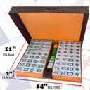 Mahjong Set,Chinese Mahjong Game Set with Carrying Travel Case, 1.5'' Large 146 Tiles with Arabic Numerals, 3 Dices, A Wind Indicator, A Set of Chips, Mah Jongg Set
