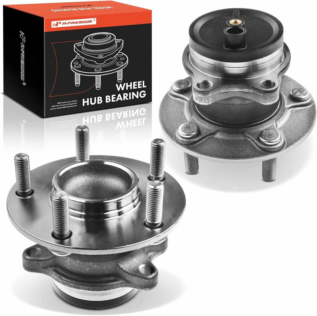A-Premium 2 x Rear Wheel Bearing and Hub Assembly with 5-Lug Compatible with Mitsubishi Outlander 2013-2020, Outlander Sport 2013-2020, Eclipse Cross 2018-2020, RVR 2012-2019, FWD Only
