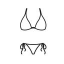 ZAFUL 2025 Cheeky Bikini Sets for Women High Cut Swimsuit Textured Ribbed Bikini Thong Bathing Suit (M)