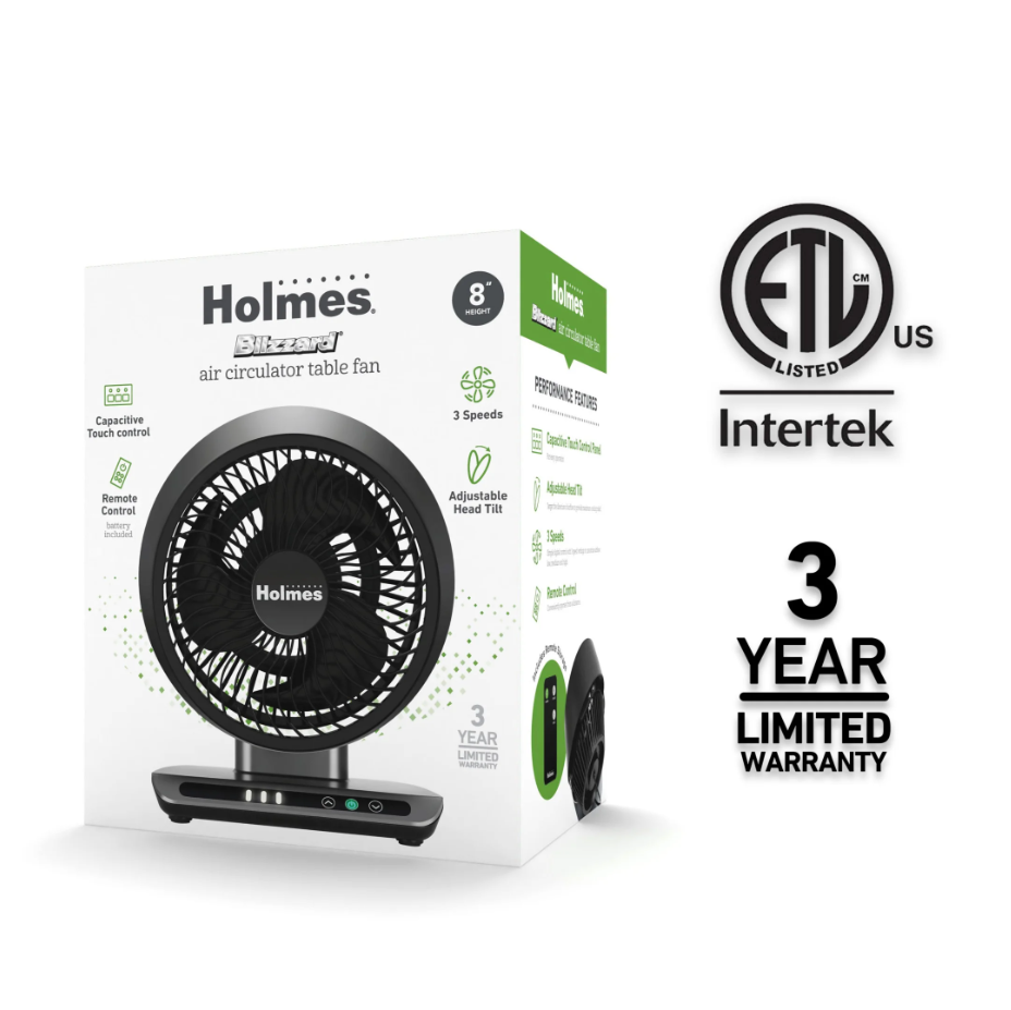 Holmes Blizzard. Manual Air Circulator Table Fan