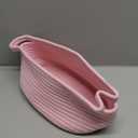 Happyiren Pink Basket Cute Basket for Girl Women, Perfect for Valentine's Day, Baby Shower, Birthdays Empty Basket for Gifts, Burr, Storage, Nursery, 13 x 9.8 x 5 inches