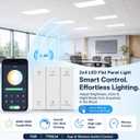 AIKVSXER 2x4 LED Flat Panel Light with App & Wireless Switch Control 2Pack