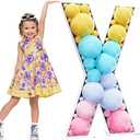 Xiomot 4FT Marquee Letters Mosaic Large Letters X Balloon Frame for Birthday Party Wedding Backdrop Decoration Anniversary Baby Shower Day Decor Pre-Cut Big Foam Board with Acrylic Plate Base