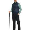 M MAELREG Mens Vest Lightweight Packable Quilted Warm Puffer Outerwear Winter Zip Up Sleeveless Jacket Golf Hiking
