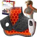 Graphene Weighted Heating Pad for Neck and Shoulders Mother's Day Wellness Gifts FSA Eligible Items Only List 3X Deeper Pain Relief Instant Heat Snug Fit Contoured Design ETL Certified (23*19, Dark Grey)