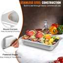 VEVOR Hotel Pans Full Size 4-Inch Deep, Steam Table Pan 6 Pack,0.8mm Thick Stainless Steel Anti Jam Steam Table Pan for Home, Party, Restaurant, Hotel, Buffet