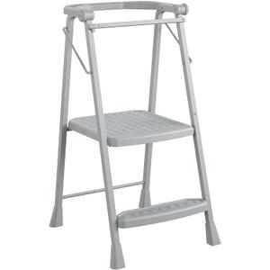 COSCO 2-Step Kitchen Stepper™ Adult Folding Step Stool, Kids Folding (Steel/Resin)