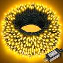 100FT 300 LED Christmas Lights Outdoor, String Lights for Outside with 8 Modes Waterproof, Green Wire Plug in Twinkle Tree Light for Indoor House Patio Party Holiday Decorations, Warm White