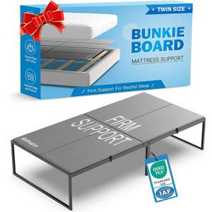 Bunkie Board Twin Size (38x75''), Heavy Duty Bed Boards for Frame
Sleeper Sofa Support Board to Stop Sagging Mattress, Breathable, Noise Minimizing, Moisture Resistant, Gray