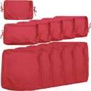 Outdoor Patio Cushion Covers Replacement, Outdoor Cushion Slipcovers for Patio Furniture Patio Sofa Couch Outside Zipper Design w/5 Seat Cushion Covers and 6 Backrest Pillow Covers(Red)