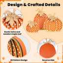 Fall Pumpkin Decor, Thanksgiving Fall Decorations for Home, Wooden Pumpkin Autumn Decor, 3 PCS Handmade Crafts, Thanksgiving Decorations for Indoor, Home Table Tiered Tray Mantel (4-8 Inch)