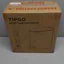 TIPGO Slim Bathroom Trash Can with Lid Soft Close, Step Pedal, 6 Liter / 1.6 Gallon Stainless Steel Trash Bin, Small Garbage Cans for Bedroom, Office, Kitchen (Matte Black)