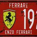 Metal Tin Sign 6x12in car Plate Enzo Ferrari Bar Pub Cafe Home Decor Retro Poster Vintage Sign 12x6 Inch