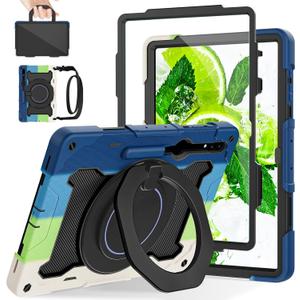 ROISKIN for Samsung Galaxy Tab S10 Ultra 2024/ S9 Ultra/ S8 Ultra Case 14.6 Inch, Heavy Duty Shockproof Protective Case with Screen Protector, Stand, Handle,Shoulder Strap and Pen Holder