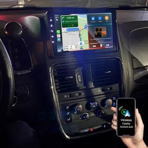 8Core 4+64G Android Stereo for Dodge Grand Caravan 2011-2020 & Chrysler Grand Voyager 2011-2015 & Chrysler Town&Country 2011-2016-Wireless Carplay&Android Auto-9 Inch Touch Screen Radio-WiFi GPS Navi