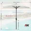 ABCCANOPY Patio Umbrella Outdoor Half Umbrellas for Patio, Backyard, Garden, Deck (9FT, Light Beige)
