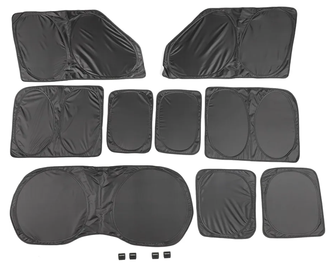Windshield Sunshade Kit for Land Rover Defender 2020-2024 Accessories Side/Rear Window Sun Shade Foldable Sun Visor Privacy Protector UV Blocker HeatShield Windshield Side Rear Window Full Set