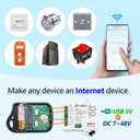 DieseRC Tuya 2 Channels WiFi Smart Switch, DC 5V 12V 24V 36V Passive Output Relay Module, with 2 pcs RF Remote Control, Compatible with Alexa/Google Home