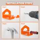 reliahom Garage Organization Weed Eater Hanger, Heavy Duty Garden Tool Organizer Trimmer Rack for Hedge Trimmer, Garden, Garage Wall, Shed, 1 Pack