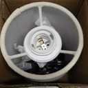 Small Table Lamp for Bedroom, Nightstand Lamp Linen Lampshade Bedroom Wood Base Small Bedside Lamp for Night Stands, Desk Lamps for Reading Living Room, Office (LED Bulb Included) (Black-Walnut Wood)