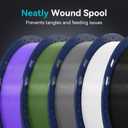 SUNLU PLA Plus Filament 1.75mm Black 1KG, Neatly Wound 3D Printer Filament 1.75mm, PLA+ 1000g, Dimensional Accuracy +/- 0.02 mm, Fit Most FDM 3D Printers, 1kg Spool (2.2lbs), Black