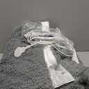 Heated Blanket Electric Blanket, Cozy Faux Rabbit Fur & Soft Flannel Warm Heater Throw Blanket with 5 Fast Heating Levels &10Hours Auto-Off Over-Heat Protection，50" x 60" (Grey)