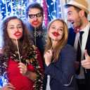 Cabilock 20 Pcs Lips Photo Props on Sticks for Parties Wedding Birthdays Fun Lipstick Decoration Festival Photobooth Accessories