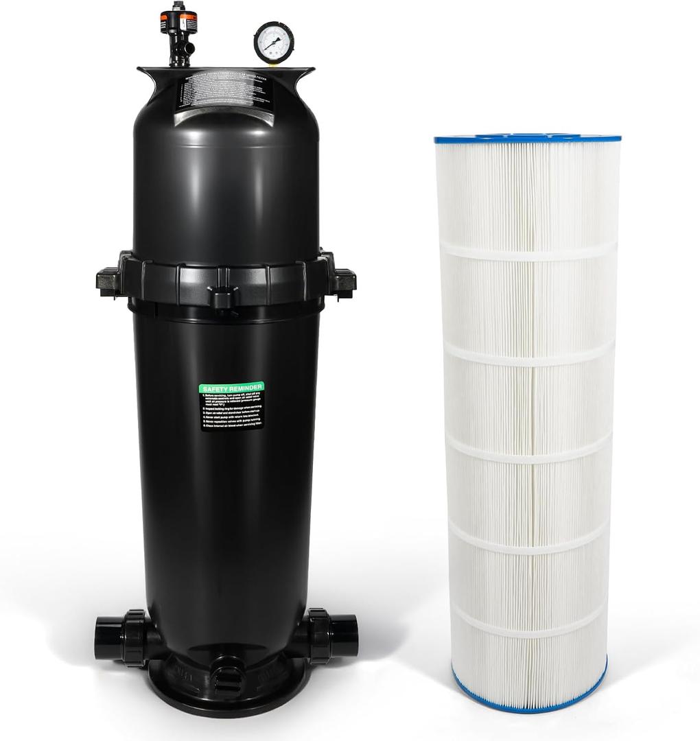 W3C17502 Swimming Pool Plus Cartridge Filter Assembly 200 Sq Ft,150 GPM Compatible with Hayward StarClear Plus,Replacement Element Part C-8319