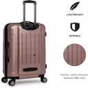 Kenneth Cole REACTION Renegade Luggage Expandable 8-Wheel Spinner Lightweight Hardside Suitcase, Rose Gold, 28-Inch Checked