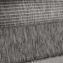 DEXI Hallway Runner Rug 3.3x8, Woven Braided Farmhouse Runner Carpet Indoor, Absorbent Thin Long Entryway Runners for Kitchen, Laundry Room, Patio Entrance, Dark Grey
