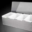 New Star Foodservice 48049 Stainless Steel Condiment Dispenser with 6 Compartments (NO ICE TRAY INCLUDED)
