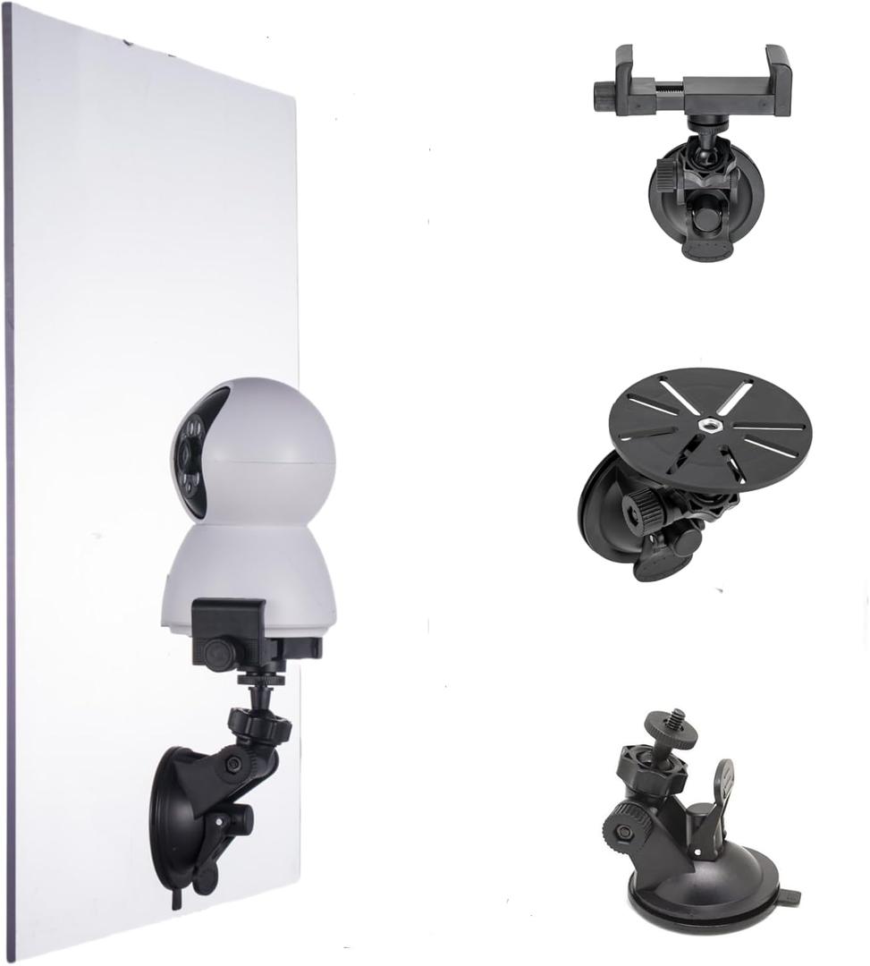 Window Mount for Security Camera,Rotating Suction Mount Bracket,Compatible with Universal Security Cameras Monitor (2)