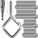 100 Pcs 304 Stainless Steel Eye Screw Hooks for Hanging Heavy Duty.Windproof Ceiling Hooks for Hanging Plants,Cup,Wind Chime,Bird Feeders,Christmas String Lights at Indoor&Outdoor 2.2 Inch