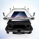 Lunivop for Samsung Galaxy S24 Ultra Case Heavy Duty Metal Phone case para Built-in Screen Lens Protection Protective dust Proof Military Grade Rugged [The Fingerprints Don't Work] Silver