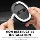 2PCS Car Door Latch Guard Covers, Noise Reduction Entry Guard Silent Pads, Self-adhesive Shock-proof Door Latch Protectors, Universal Protective Accessories for Most Cars, Trucks, SUVs (Black)