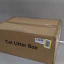 Stainless Steel Cat Litter Box, Large Top Entry Litter Box for Big Cats, Enclosed Kitty Litter Pan with Lid, Metal Cat Box Never Absorbs Odors, Easily Cleaning, Include Scoop (7 - White (Pack of 1))