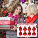 DEEKIN 50 Pcs Christmas Cardinal with Wreath Rubber Ducks 2 Inch Christmas Themed Rubber Ducks for Holiday Party Favors Seasonal Events Award Gifts