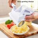 Rotary Cheese Grater, Handheld Cheese Grater with Fine & Coarse Drums for Cheese Nuts Chocolates and More, Stainless Steel & ABS, Dishwasher Safe, Includes Extra Handle