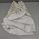 48 Inch Christmas Tree Skirt,White and Gold Faux Fur Xmas Tree Skirt,Thick Plush Velvet Tree Skirt for 4ft/6ft/7.5ft/9ft Christmas Trees,Large White Christmas Tree Skirt for Holiday Decoration