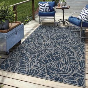 Keen Home Design Waterproof Indoor Outdoor Area Rug 5x8, Patio Deck Porch
