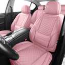SCOMEE Leather Car Seat Covers Full Set Automotive Seat Protectors