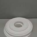 Cunno 2 Pieces Lighting PU Ceiling Medallion Ceiling Fan Cover Plate Medallion for Home Light Fixtures Trim, 12 Inch Od x 3.5 Inch ID(White)