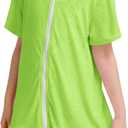 Swim Cover Up Girls Swimsuit Size 4-5t Grass Green Short Sleeve, 110