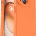Vooii Compatible with iPhone 15 Plus Case, Upgrade Liquid Silicone [Enhanced Camera Protection] [Soft Anti-Scratch Microfiber Lining] Shockproof Phone Case for iPhone 15 Plus 6.7 inch - Bright Orange