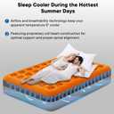 Luxchoice Air Mattress Queen with Cordless Rechargeable Air Pump 9'' Camping Self Inflating 2 Mins Inflatable Air Blow up Mattress for Home Guest Outdoors Portable Hiking Travel Gift for Mom