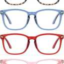 CCVOO 6 Pack Blue Light Blocking Reading Glasses, Anti Headache/Glare/Eye Strain Readers Computer Eyeglasses Women/Men (6 Pack Mix,1.00)