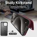 GUERNICA for iPhone 16 Wallet Case with RFID Blocking Card Holder for Women Men, Kickstand Shockproof Phone Case for iPhone 16(6.1"),Wine Red