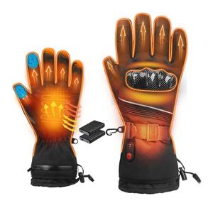 Heated Motorcycle Gloves for Men Women, 5V 5000mAh Rechargeable Battery, Upgraded Waterproof Windproof Non-Slip & Touchscreen Compatible, for Motorcycle Riding, Skiing, Hiking, Fishing, Hunting, Size: L
