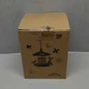 Metal Bird Feeder for Outdoors Hanging,3.0LB Seed Feeder,Easy to Fill & Clean,360 Feeding,Weatherproof Roof for Gardens and Wild Birds,Brown