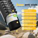 26 Inch Bike Tires Replacement 2-Pack 26x1.95 Bike Tire with Anti-Stab Weave, Folding Mountain Bicycle Tires and Tubes